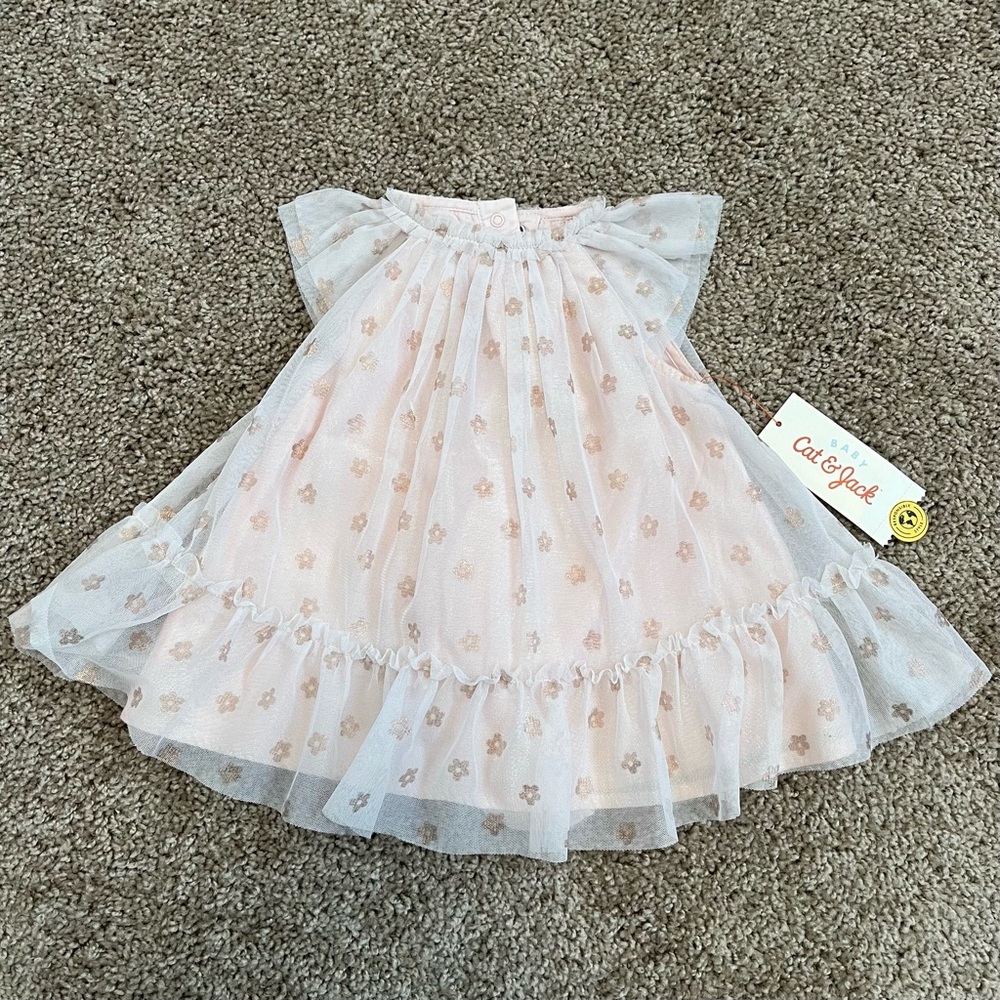 Champagne Pink Floral Dress